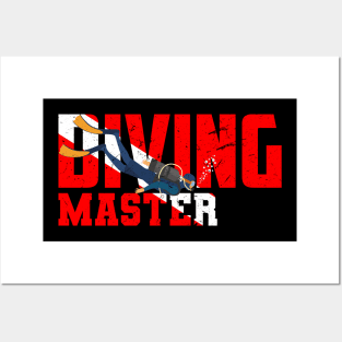 Scuba Diving Dive Master Tshirt Vintage Dive Lover Gifts Posters and Art